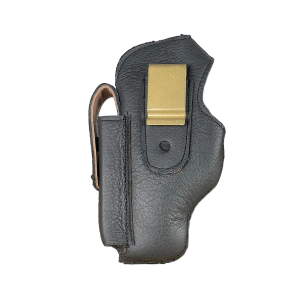 Pistol Holster – Leather with Magazine Pouch